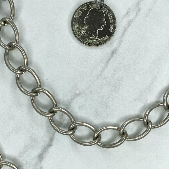 Silver Tone George Washington Coin Belly Body Chain Link Belt Size XS Small S - Picture 5 of 12